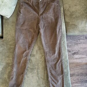 Old Navy High-Rise Corduroy Pants in Brown